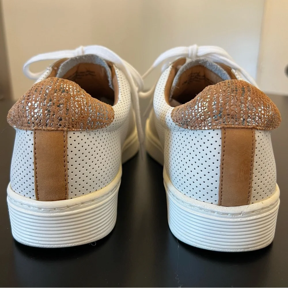 Sofft White Somers Tie Perforated Sneaker 10 - Picture 6 of 11
